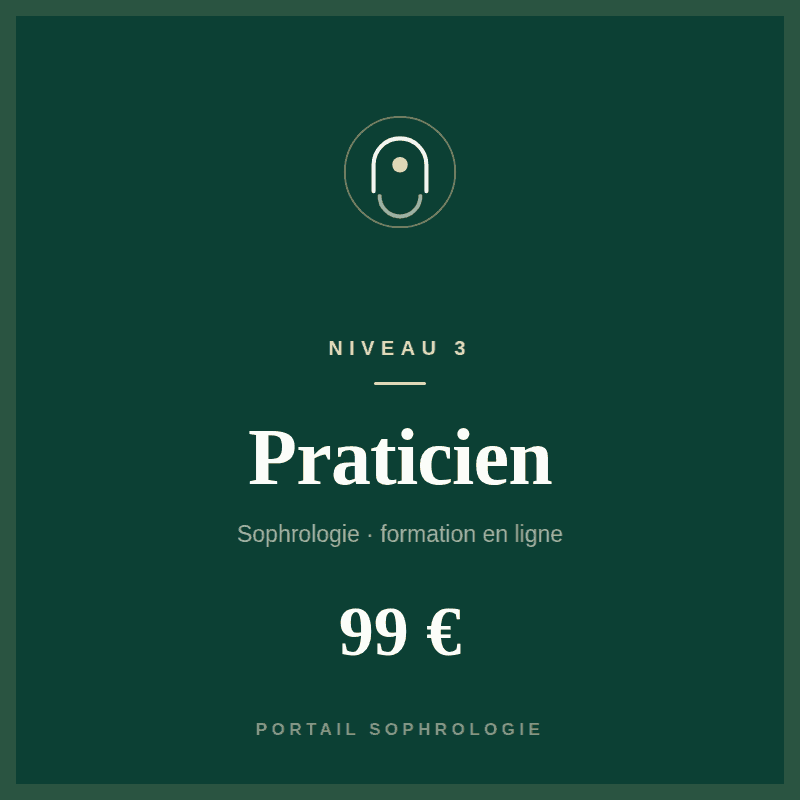Formation sophrologie en ligne — Niveau 3 Praticien, 99 €